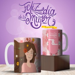 Taza dia de la mujer pelo...