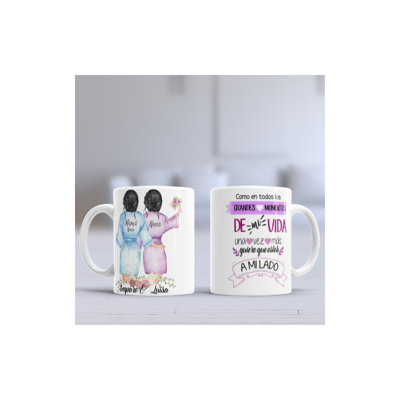 Taza novia y mama