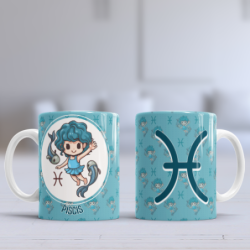 Taza signo piscis