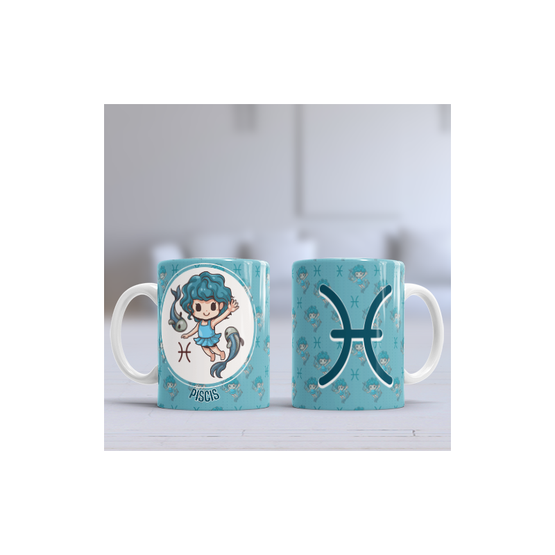 Taza signo piscis