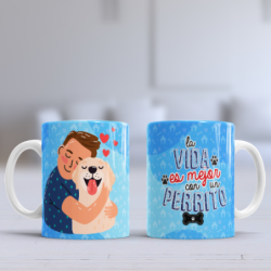 Taza vida perrito
