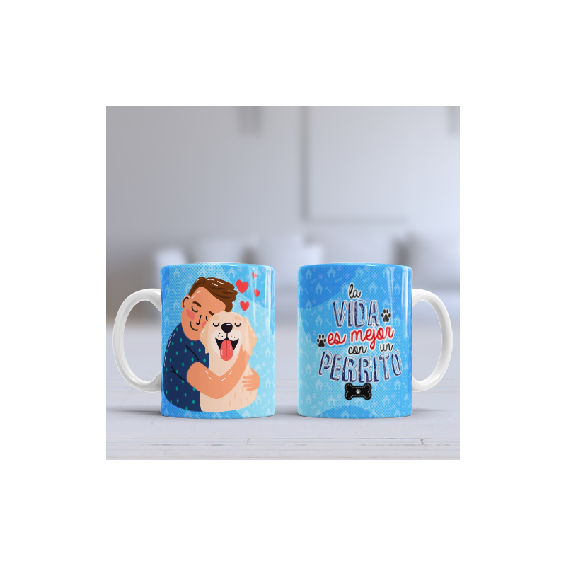 Taza vida perrito