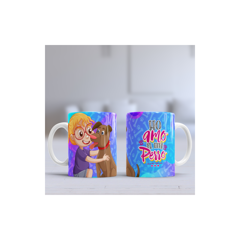 Taza amo perro
