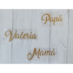 Texto en vinilo textil