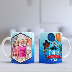 Taza Papá globos foto
