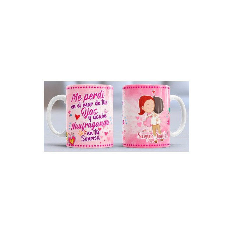 Taza ojos naufragando