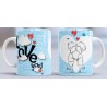 Taza love you blue