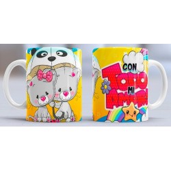 Taza con todo mi amor gatos