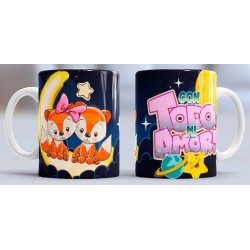 Taza con todo mi amor zorros