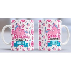 Taza gracias amor