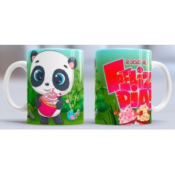 Taza feliz dia panda