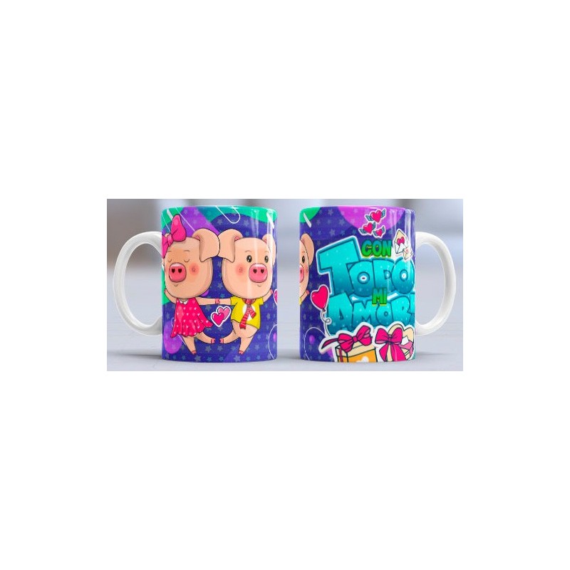 Taza con todo mi amor cerditos