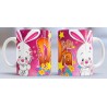 Taza feliz dia conejo