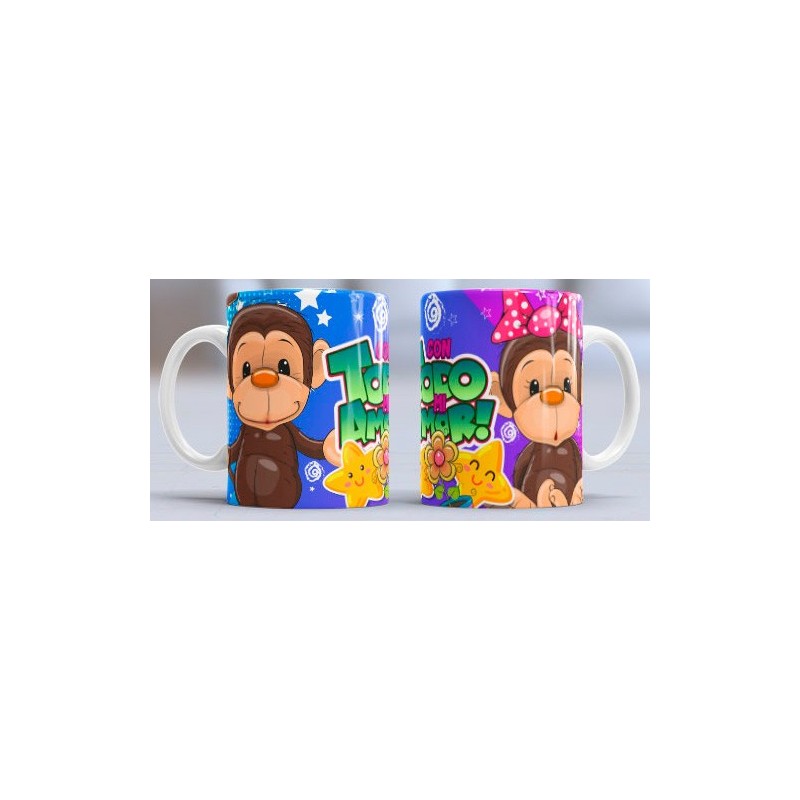 Taza amor mono