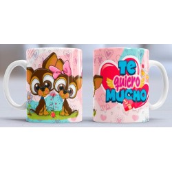 Taza te quiero perritos