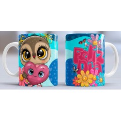 Taza feliz dia pajaro