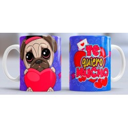 Taza te quiero mucho perrito