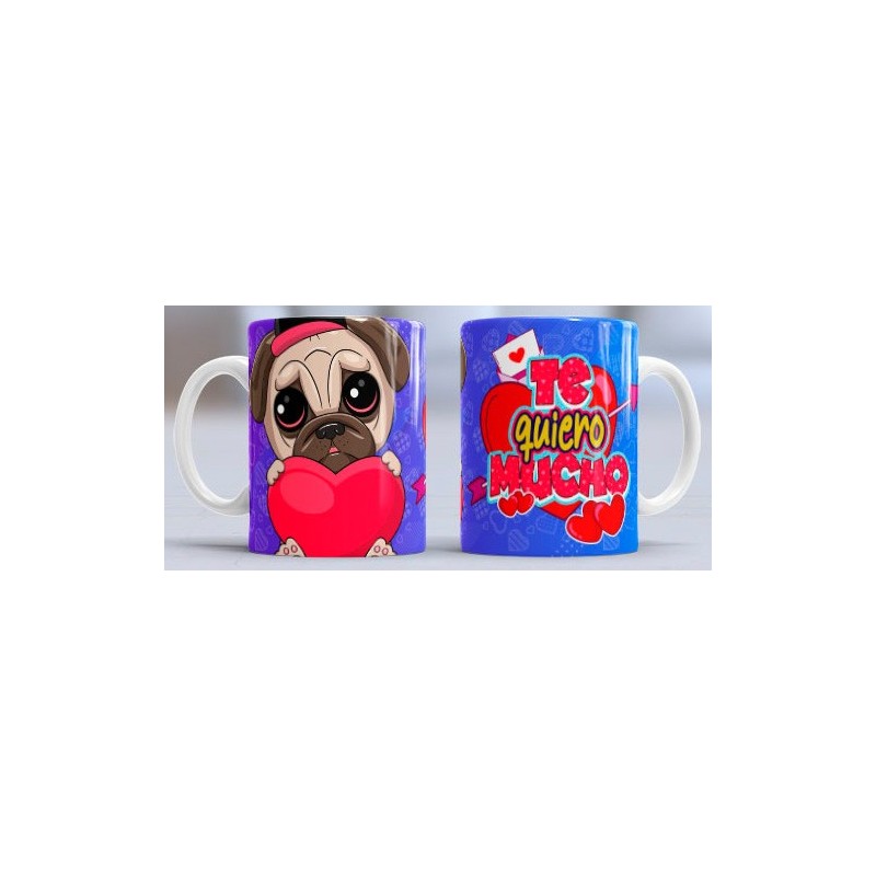 Taza te quiero mucho perrito
