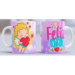 Taza feliz día cupido