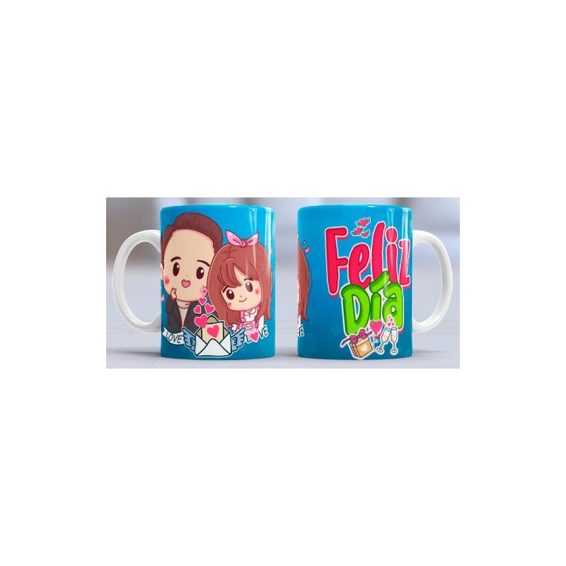 Taza feliz día love