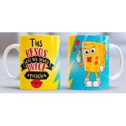 Taza besos dulce pasión