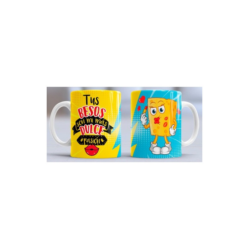 Taza besos dulce pasión