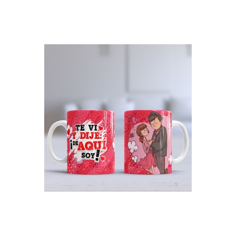 Taza vi dije aquí