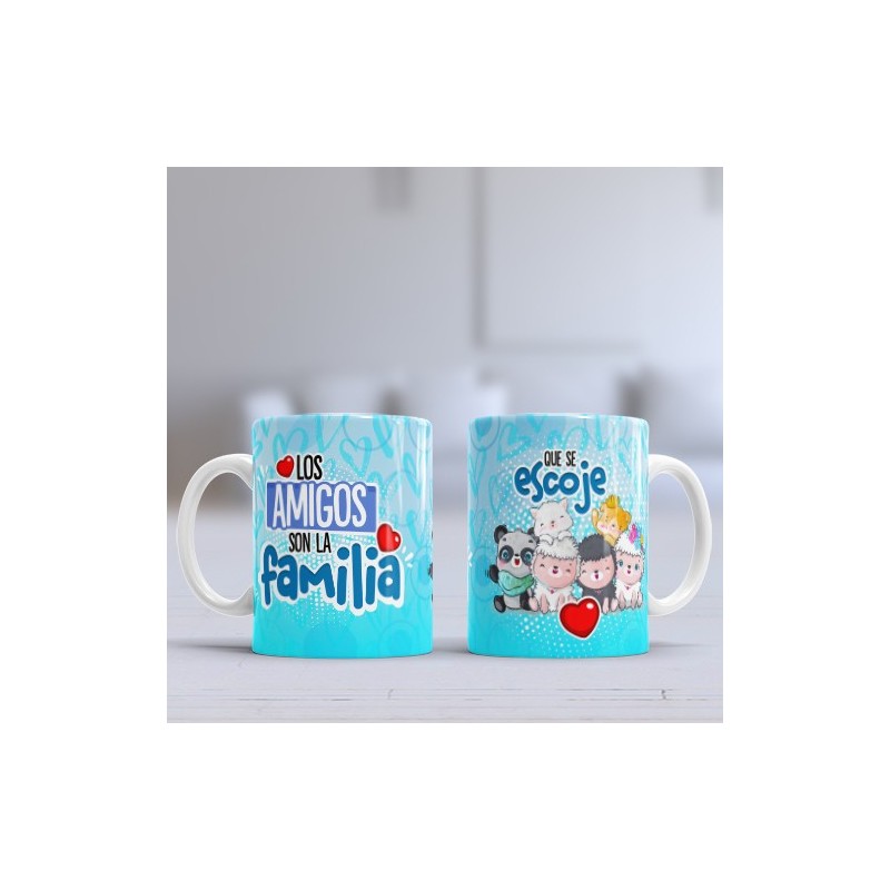 Taza amigos familia