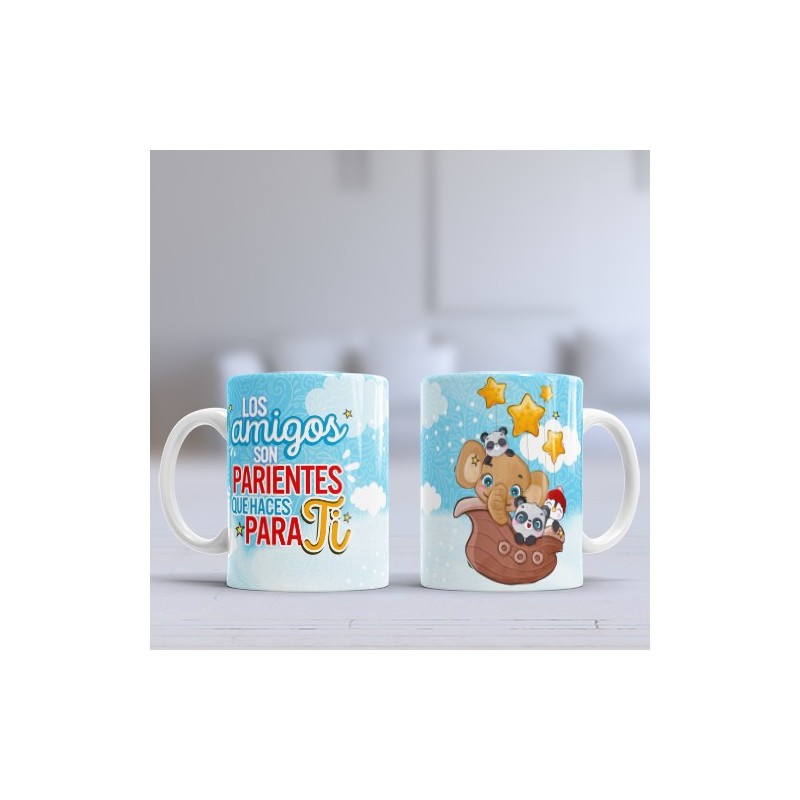 Taza amigos parientes