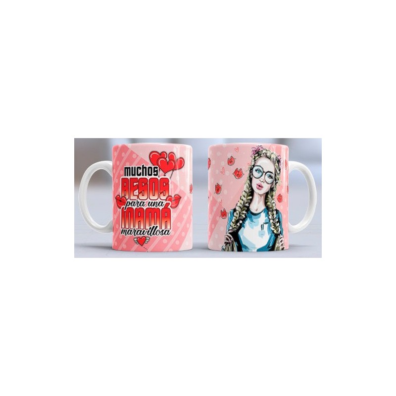 Taza besos mamá