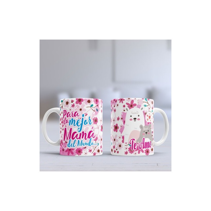Taza Mamá flores