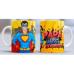 Taza Papá heroe super