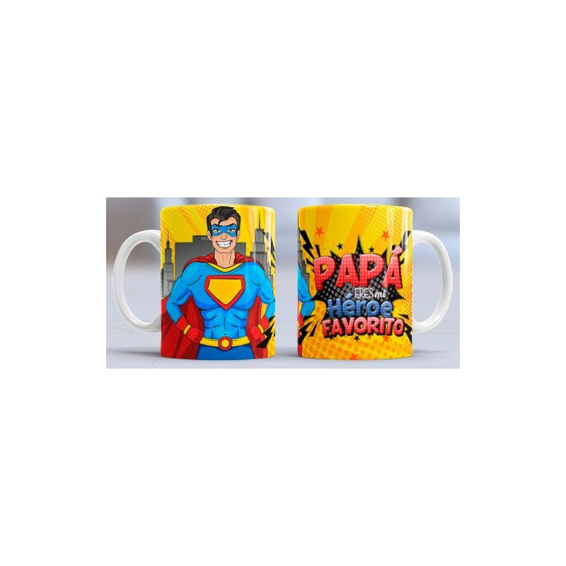 Taza Papá heroe super