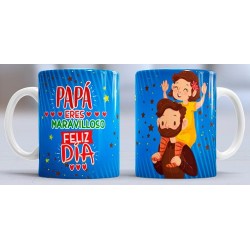 Taza Papá maravilloso azul