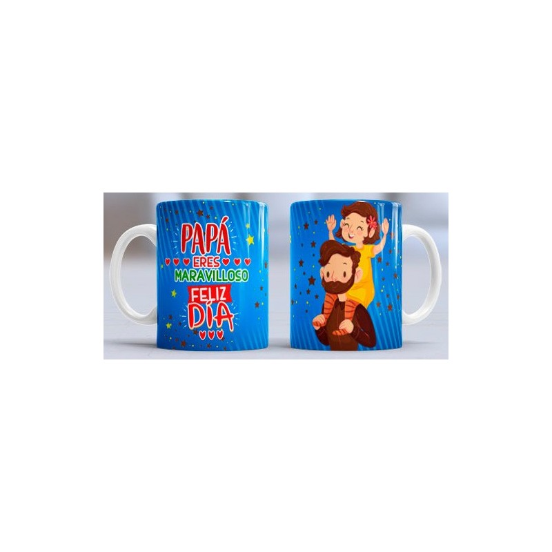 Taza Papá maravilloso azul