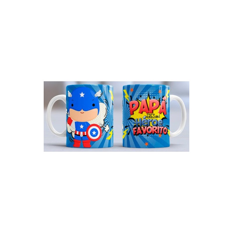 Taza Papá heroe cap