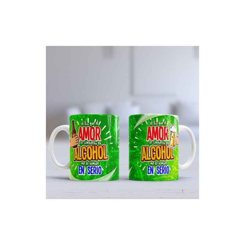 Taza amor alcohol