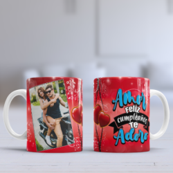 Taza cumpleaños rojo foto