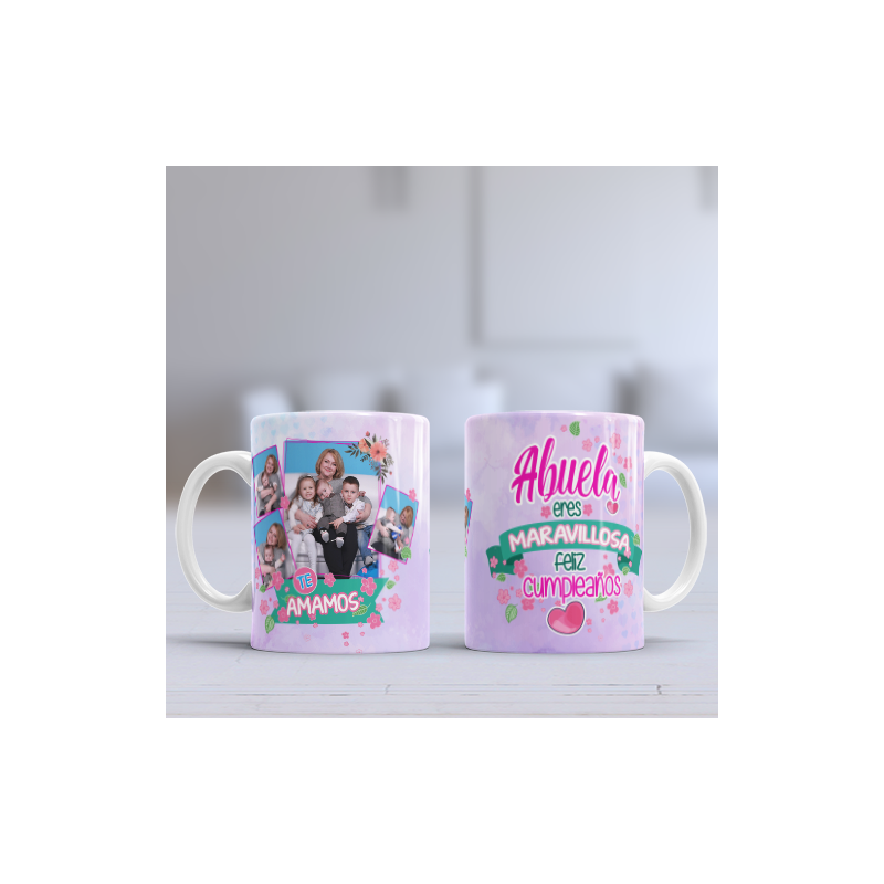 Taza cumpleaños abuela maravillosa