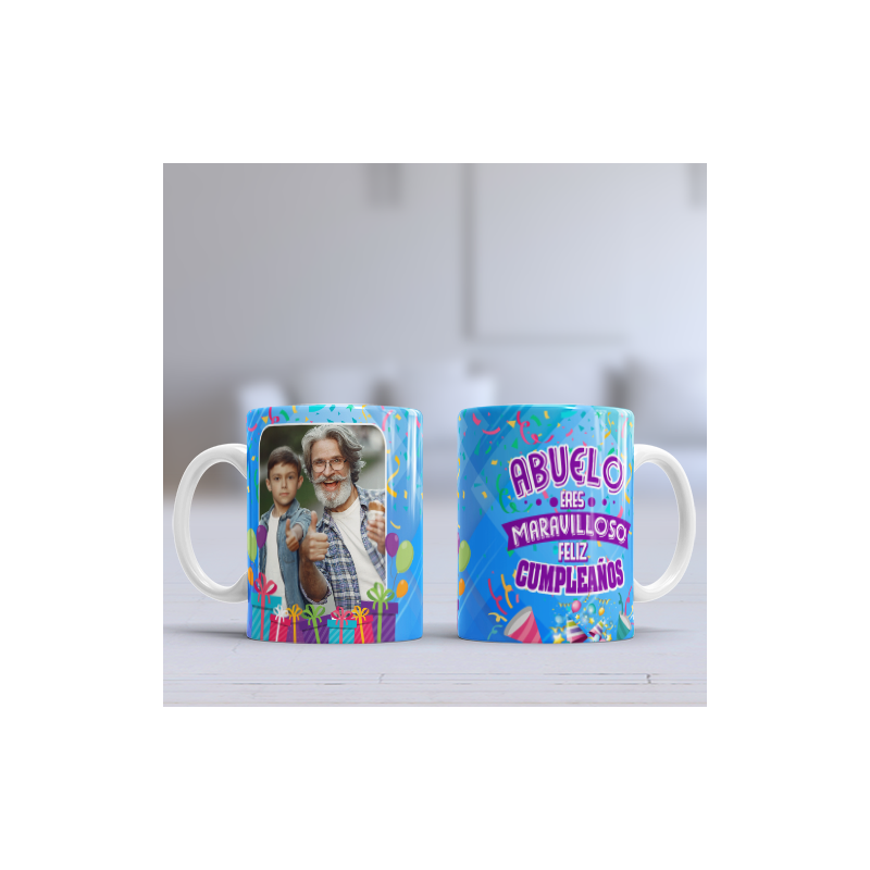 Taza cumpleaños abuelo maravilloso