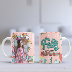 Taza cumpleaños princesa