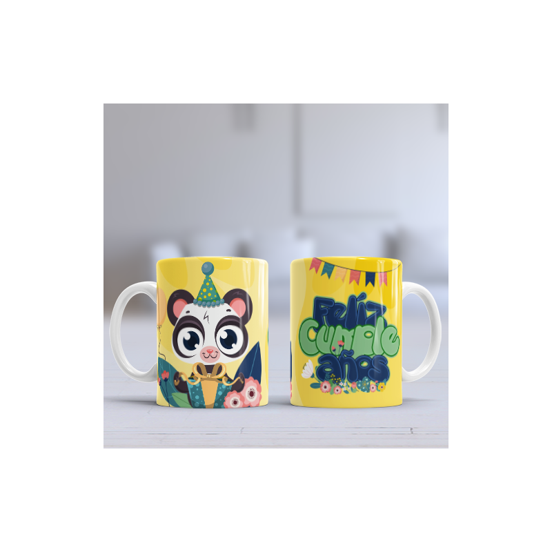 Taza cumpleaños animal