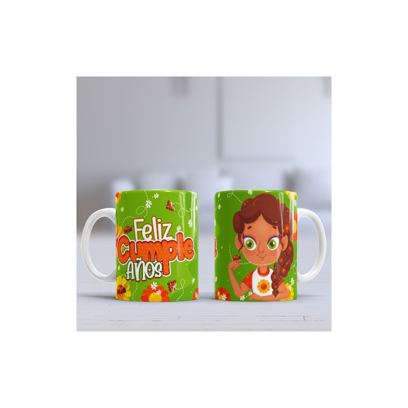 Taza cumpleaños verde