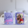 Taza cumpleaños foto lila