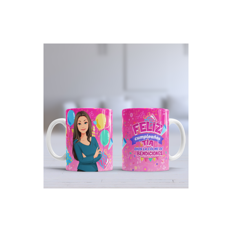 Taza cumpleaños tia rosa