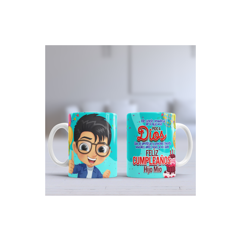 Taza cumpleaños hijo