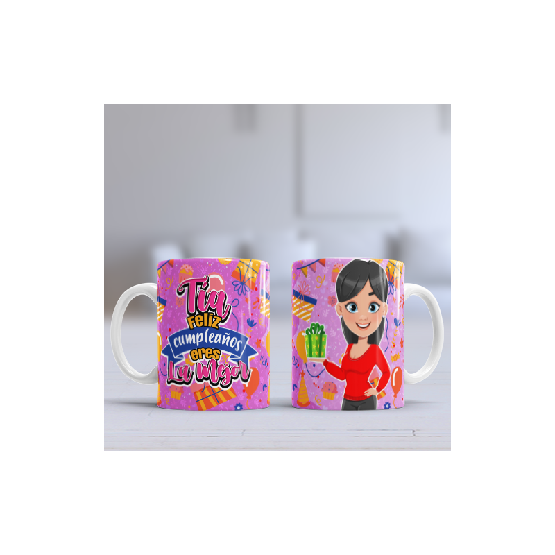 Taza cumpleaños tia mejor