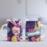 Taza feliz cumpleaños conejo