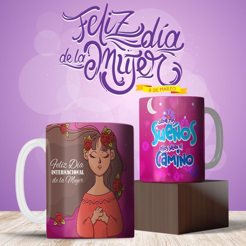 Taza dia de la mujer camino