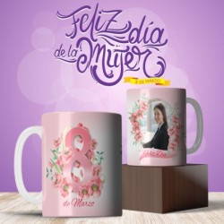 Taza dia de la mujer foto rosa